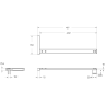 Душевая перегородка BELBAGNO UNO UNO-L-1-TB-110-GR-Cr 110 см, профиль хром, стекло графитовое