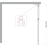 Душевая перегородка BELBAGNO UNO UNO-L-1-TB-110-GR-Cr 110 см, профиль хром, стекло графитовое