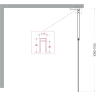 Душевая перегородка BELBAGNO UNO UNO-L-1-TB-110-GR-GM 110 см, профиль оружейная сталь матовый, стекло графитовое