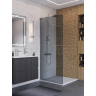 Душевая перегородка BELBAGNO UNO UNO-L-1-TB-80-GR-Cr 80 см, профиль хром, стекло графитовое