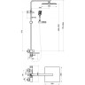 Душевая система 250 мм BELBAGNO LUCE LUC-VSCM-CRM