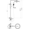Душевая система 250 мм BELBAGNO LUCE LUC-VSCM-ORO