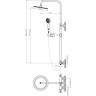 Душевая система 250 мм BELBAGNO UNO UNO-DOCM-ORO
