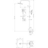 Душевая система 300x200 мм BELBAGNO ACQUA ACQUA-DOCM-CRM