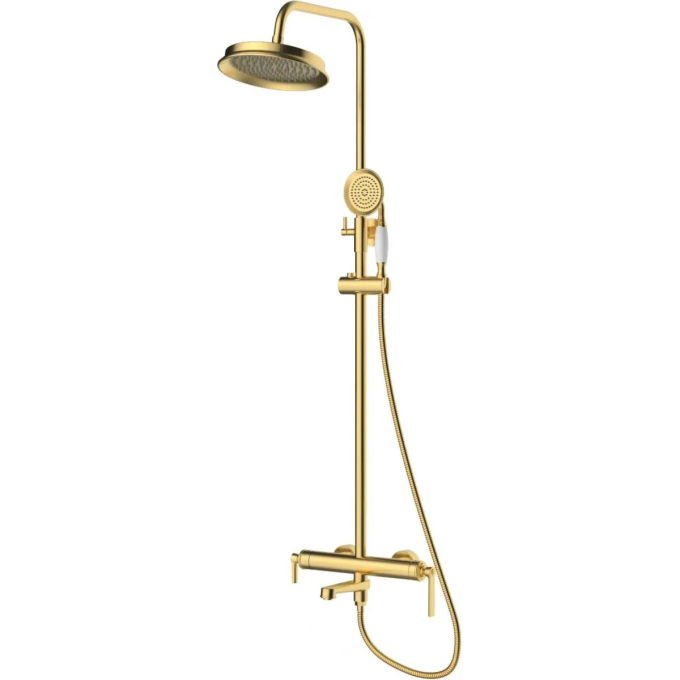 Душевая система BELBAGNO BOHEME-VSCM-BORO 225 мм, со смесителем, золотой матовый