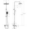 Душевая система BELBAGNO DUE DUE-VSCM-GM 310x210 мм, со смесителем