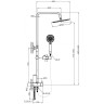 Душевая стойка 250 мм BBELBAGNO ANCONA ANCONA-DOC2FD-CRM