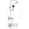 Душевая стойка BELBAGNO ALBANO-VSCM-CRM