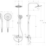 Душевая стойка BELBAGNO AURORA-VSCM-CRM