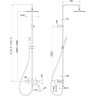 Душевая стойка BELBAGNO ETN-VSCM-T-IN