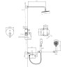 Душевой комплект 250 мм ELBAGNO ANCONA ANCONA-VDSET-CRM