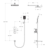 Душевой комплект BELBAGNO DUE DUE-VDSET-GM 310x210 мм, со смесителем