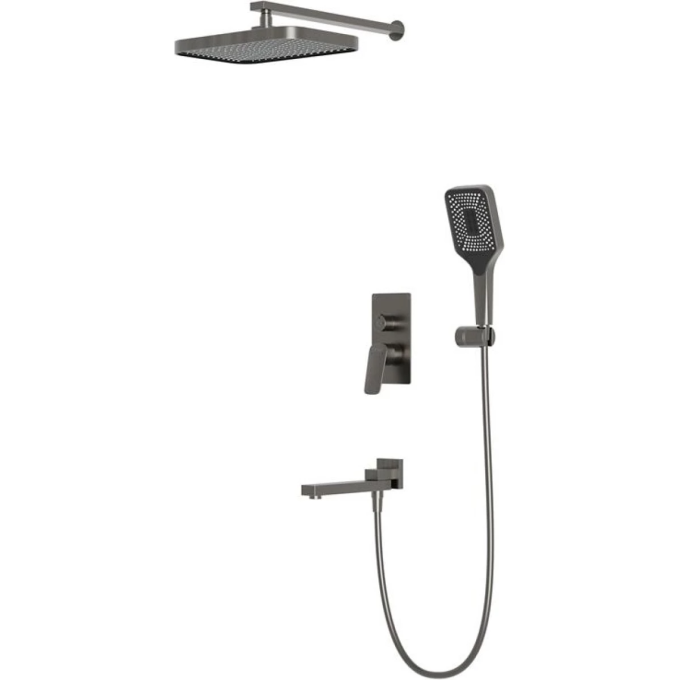 Душевой комплект BELBAGNO DUE DUE-VDSET-GM 310x210 мм, со смесителем