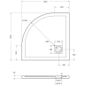 Душевой поддон BELBAGNO UNO TRAY-MR-UNO-R-80-550-35-W-NO 80x80 см