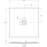 Душевой поддон из искусственного мрамора BELBAGNO TRAY-MR-UNO-A-90-35-W-NO