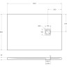 Душевой поддон из искусственного мрамора BELBAGNO TRAY-MR-UNO-AH-120/80-35-NERO-NO
