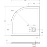 Душевой поддон из искусственного мрамора BELBAGNO TRAY-MR-UNO-R-90-550-35-W-NO