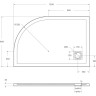 Душевой поддон из искусственного мрамора BELBAGNO TRAY-MR-UNO-RH-120/80-550-35-W-L-NO