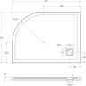Душевой поддон из искусственного мрамора BELBAGNO TRAY-MR-UNO-RH-120/90-550-35-W-L-NO