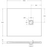 Душевой поддон из литьевого мрамора 100x80 см BELBAGNO TRAY-MR-UNO-AH-100/80-35-W-CR