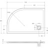 Душевой поддон из литьевого мрамора 120x80 см BELBAGNO TRAY-MR-UNO-RH-120/80-550-35-W-L-CR