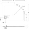 Душевой поддон из литьевого мрамора 120x90 см BELBAGNO TRAY-MR-UNO-RH-120/90-550-35-W-R-CR