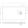 Душевой поддон из литьевого мрамора 140x80 см BELBAGNO TRAY-MR-UNO-AH-140/80-35-W