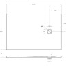 Душевой поддон из литьевого мрамора 140x90 см BELBAGNO TRAY-MR-UNO-AH-140/90-35-W-CR