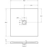 Душевой поддон из литьевого мрамора 80x80 см BELBAGNO TRAY-MR-UNO-A-80-35-W