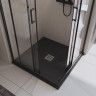 Душевой поддон из литьевого мрамора 90x90 см BELBAGNO TRAY-MR-UNO-A-90-35-NERO-CR