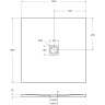 Душевой поддон из литьевого мрамора 90x90 см BELBAGNO TRAY-MR-UNO-A-90-35-W