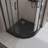 Душевой поддон из литьевого мрамора 90x90 см BELBAGNO TRAY-MR-UNO-R-90-550-35-NERO-CR