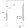 Душевой поддон из литьевого мрамора 90x90 см BELBAGNO TRAY-MR-UNO-R-90-550-35-W-CR
