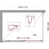 Душевой уголок 100-115x100 см BELBAGNO UNIQUE-AH-1-100/115-100-C-Cr
