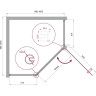 Душевой уголок 100x100 см BELBAGNO UNO-195-P-1-100-C-NERO