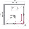 Душевой уголок 100x100 см BELBAGNO UNO UNO-195-A-2-100-C-Cr