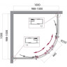 Душевой уголок 100x100 см BELBAGNO UNO UNO-195-R-2-100-P-Cr