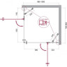 Душевой уголок 100x80 см BELBAGNO KRAFT KRAFT-AH-22-100/80-C-Cr-R