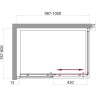 Душевой уголок 100x80 см BELBAGNO UNO-AH-1-100/80-P-Cr