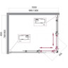 Душевой уголок 100x80 см BELBAGNO UNO UNO-195-AH-2-100/80-C-Cr