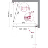 Душевой уголок 100x90 см BELBAGNO MARMI-AH-1-100/90-C-Cr