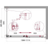 Душевой уголок 110x90 см BELBAGNO ACQUA-AH-1-110/90-C-Cr