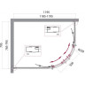 Душевой уголок 119,5x79,5 см BELBAGNO UNO UNO-195-RH-2-120/80-C-Cr