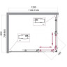 Душевой уголок 120x80 см BELBAGNO UNO UNO-195-AH-2-120/80-C-Cr
