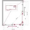 Душевой уголок 120x80 см BELBAGNO UNO UNO-195-AH-2-120/80-P-Cr