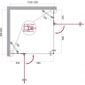 Душевой уголок 120x90 см BELBAGNO KRAFT KRAFT-AH-22-120/90-C-Cr-L