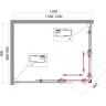 Душевой уголок 120x90 см BELBAGNO UNO UNO-195-AH-2-120/90-C-Cr