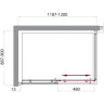 Душевой уголок 120x90 см BELBAGNO UNO UNO-AH-1-120/90-P-Cr