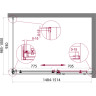 Душевой уголок 150x100 см BELBAGNO ACQUA-AH-1-150/100-C-Cr