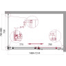 Душевой уголок 150x80 см BELBAGNO ACQUA-AH-1-150/80-C-Cr